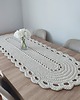obrusy i serwetki Bieżnik szydełkowy ze sznurka bawełnianego owalny 50cmx150cm