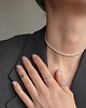 chokery Minimalistyczny choker srebrny kulki  Elegancki choker