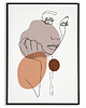 plakaty Plakat KOBIETA kontur abstrakcja linie 0481