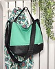 torby na ramię Miętowa listonoszka 3w1, miętowa torebka shopper, miętowa torba damska