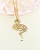 złote naszyjniki Naszyjnik flaming, złoty ptak origami