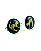 spinki do mankietów SPINKI - Steam dream - CAT Golden (black) - koty