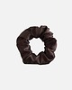 gumki do włosów Jedwabna scrunchie gumka frotka midi brązowa
