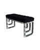 ławki Ławka Metalowa Loft Siedzisko Pikowane Czarny LPM-15