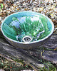 umywalki Umywalka zielona, umywalka nablatowa, umywalka ceramiczna, okragła