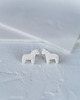kolczyki ceramiczne Kolczyki porcelanowe KOŃ