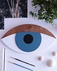 Ozdoby na ścianę Oko 3D Eureka orzechowa powieka