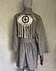 ubrania różne Designerskie kimono bawełna z lnem oko z frędzlami.