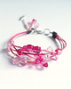 bransoletki na sznurku Bransoletka - Różowe motyle - sznureczki