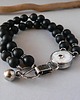 bransoletki srebrne -black and white-