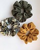 gumki do włosów Zielona sztruksowa scrunchie Verde