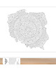 plakaty Plakat do Kolorowania Mapa Polski Mandala Województwa 50x70cm