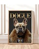 grafiki i ilustracje PLAKAT DOGUE bulldog,  portret psa, okładka magazynu modowego, mops