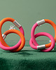 kolczyki wire wrapping Srebrne kolczyki z kauczuku SUPŁY (L)