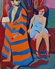 obrazy Obraz do salonu Artysta i modelka  Ernst Ludwig Kirchner