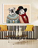 obrazy OBRAZ NA PŁÓTNIE -  100x70cm LOVE BULLDOG