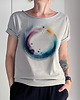 t-shirt damskie Okrąg akwarele Cyna Oversize
