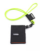portfele damskie Zestaw Card Holder Black ze smyczą Neon Yellow