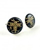 spinki do mankietów SPINKI - Aviator golden (black)