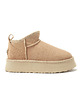 botki damskie Cosy Ultra Short Platform beżowe