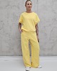 komplety damskie Chiara oversizowy komplet bezrękawnik i spodnie wide leg Butter Yellow