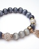 bransoletki z kamieni naturalnych KOLEKCJA  RICH - Grey and gold