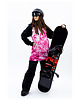 bluza z kapturem damska Damska Bluza Snowboard DR.CROW Marble Pink