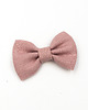 ozdoby do włosów dla dzieci Spinka do włosów kokardka z lnu różowa Linen Bow Dusty Pink