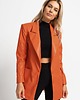 marynarki damskie BETA - Pomarańczowa skórzana marynarka