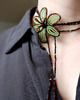 chokery Brązowo-pistacjowa lilia - naszyjnik choker