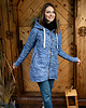 bluza z kapturem damska BLUZA NA ZAMEK ALINA  niebieski melanż