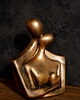 figurki i rzeźby Rzeźba z gipsu, Para Zakochanych, brązowe złoto, wys. 11,7 cm