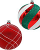 ozdoby choinkowe Bombki okrągłe: czerwona laska cukrowa