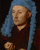 obrazy Mężczyzna w niebieskiej czapce - Jan van Eyck - dekoracja ścienna