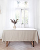 obrusy i serwetki Lniany obrus z listwą  heavy linen NATURAL
