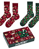 skarpetki damskie Skarpetki świąteczne damskie męskie mixTURY Na Choinkę prezent zestaw 2 pary
