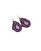 kolczyki soutache Fioletowe kolczyki sutasz - kolekcja Thalia