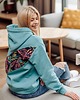bluza z kapturem damska Bluza Clasic kangurka miętowa
