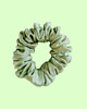gumki do włosów Gumka jedwabna, scrunchie, frotka limonkowy zefir MIDI