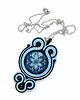 wisiory Niebieski wisior soutache z mandalą