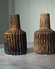 wazony Wazon ceramiczny no. 1- w prążki, brąz jasny i ciemny