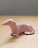 figurki i rzeźby Porcelanowy jamniczek różowy