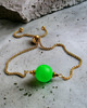 bransoletki złote Swarovski neon pearls : ONE : neon green