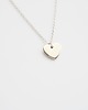 naszyjniki - inne Rhodium Plated Thin Heart Necklace