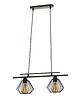 lampy wiszące Czarna lampa wisząca druciana 2 - punktowa BURGOS LOFT