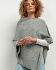 swetry damskie  Ponczo z dzianiny swetrowej, T419, one size, szary