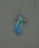 naszyjniki - inne Naszyjnik Talizman niebieski kryształ górski wire wrapping