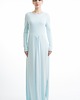 sukienki maxi damskie Długa suknia dresowa Błękitna BabyBlue