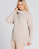 swetry damskie  Sweter wełniany z kaszmirem Saar Look 263 beż