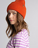czapki damskie ŁANIA - czapka 100% wełna merino- pomarańcz
